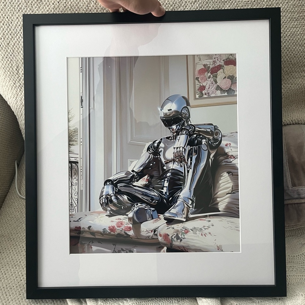 Futuristic Framed Wall Art 18.5”Wx20”H